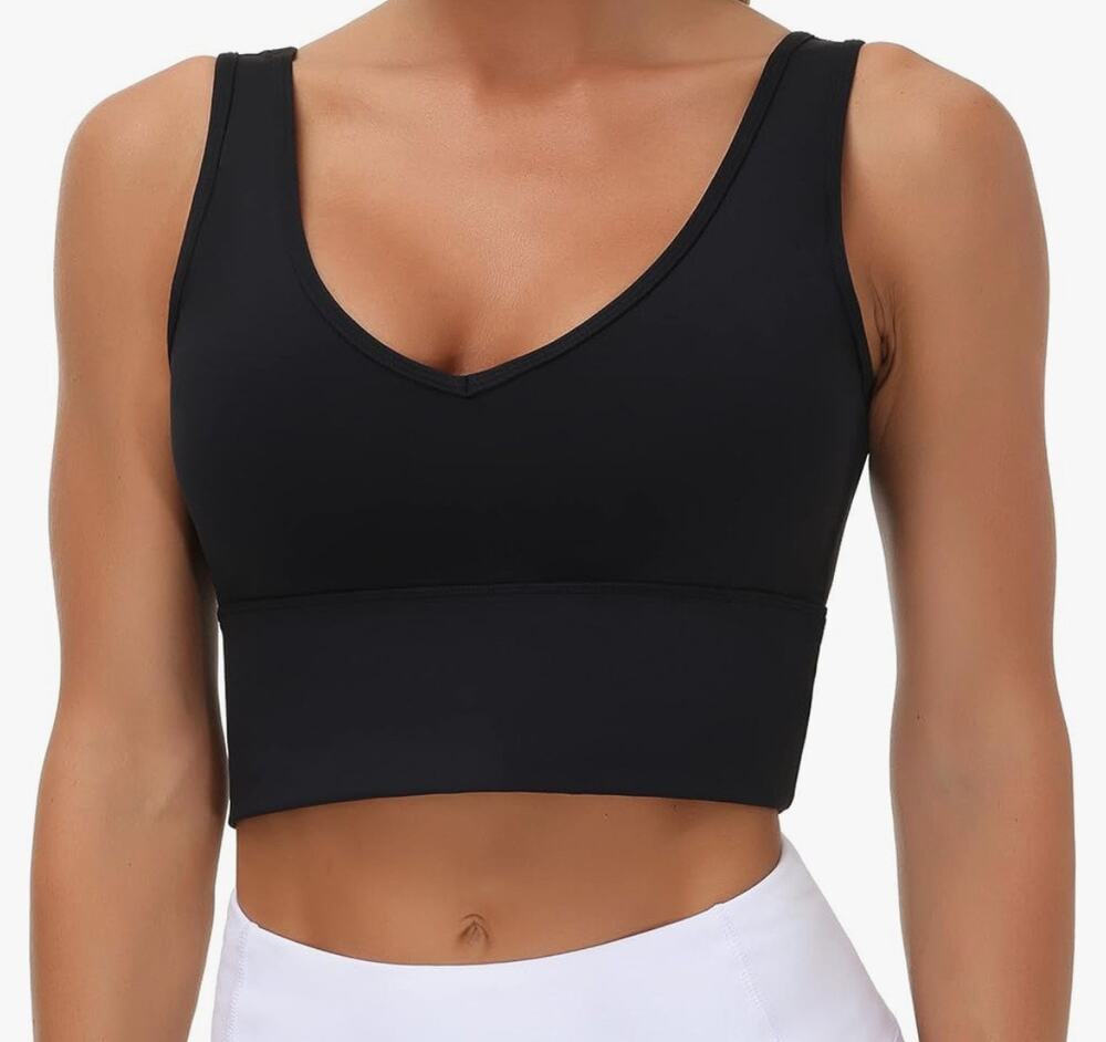 The Gym People Longline Sports Bra Padded Crop Tank Tops Sz XL